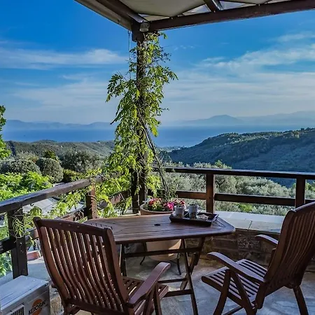 Aenaon With Private Pool Panoramic View 빌라