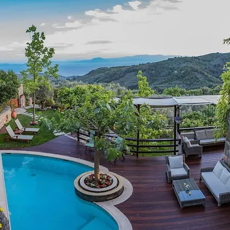 Aenaon With Private Pool Panoramic View Вилла